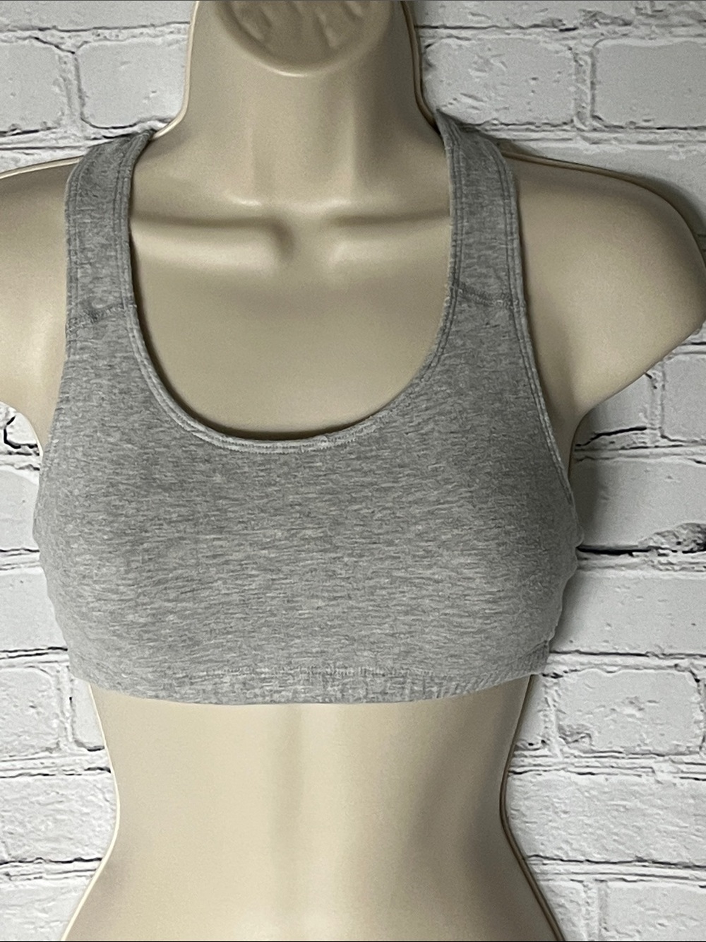 Fruit of the Loom Heather Gray Racerback Sports Bra